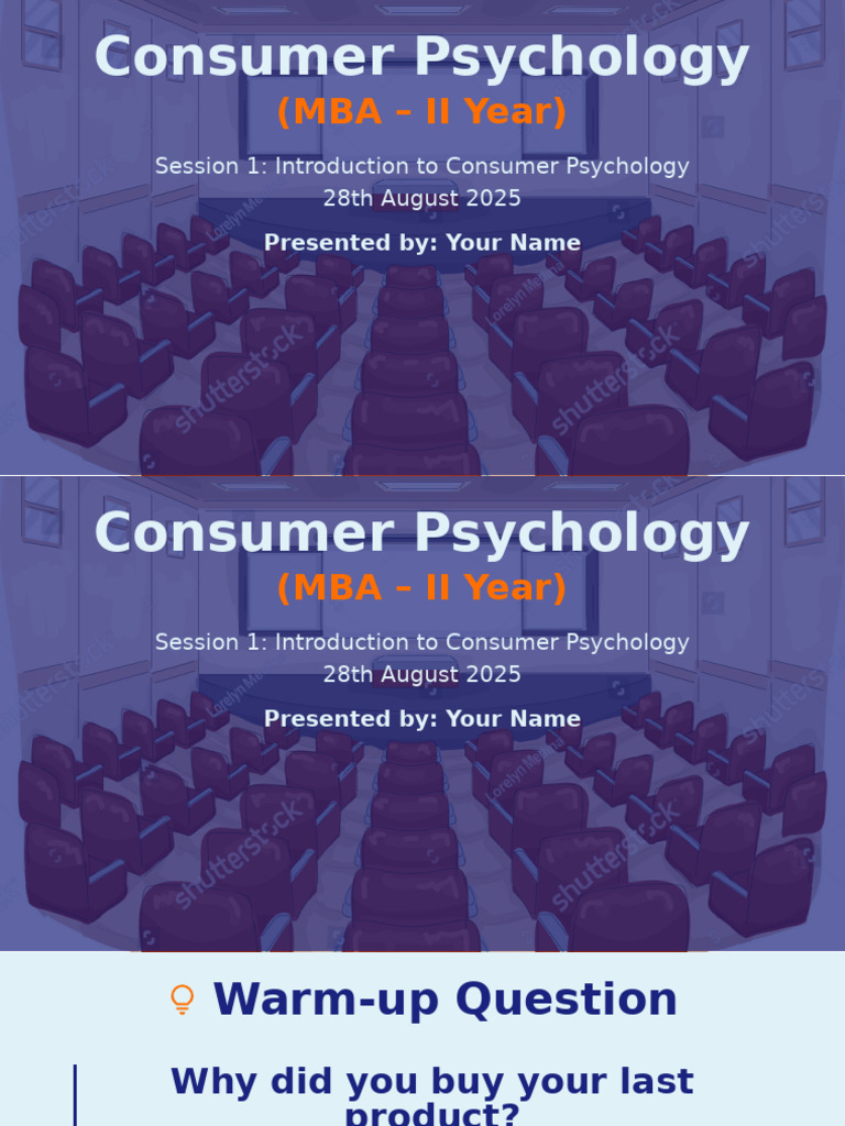Consumer Psychology Lectures1-2 | PDF | Consumer Behaviour | Behavior