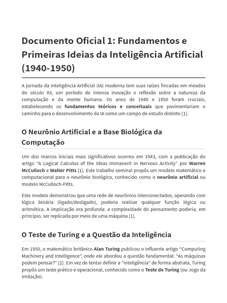 01 Fundamentos IA | PDF | Inteligência artificial | Inteligência ...
