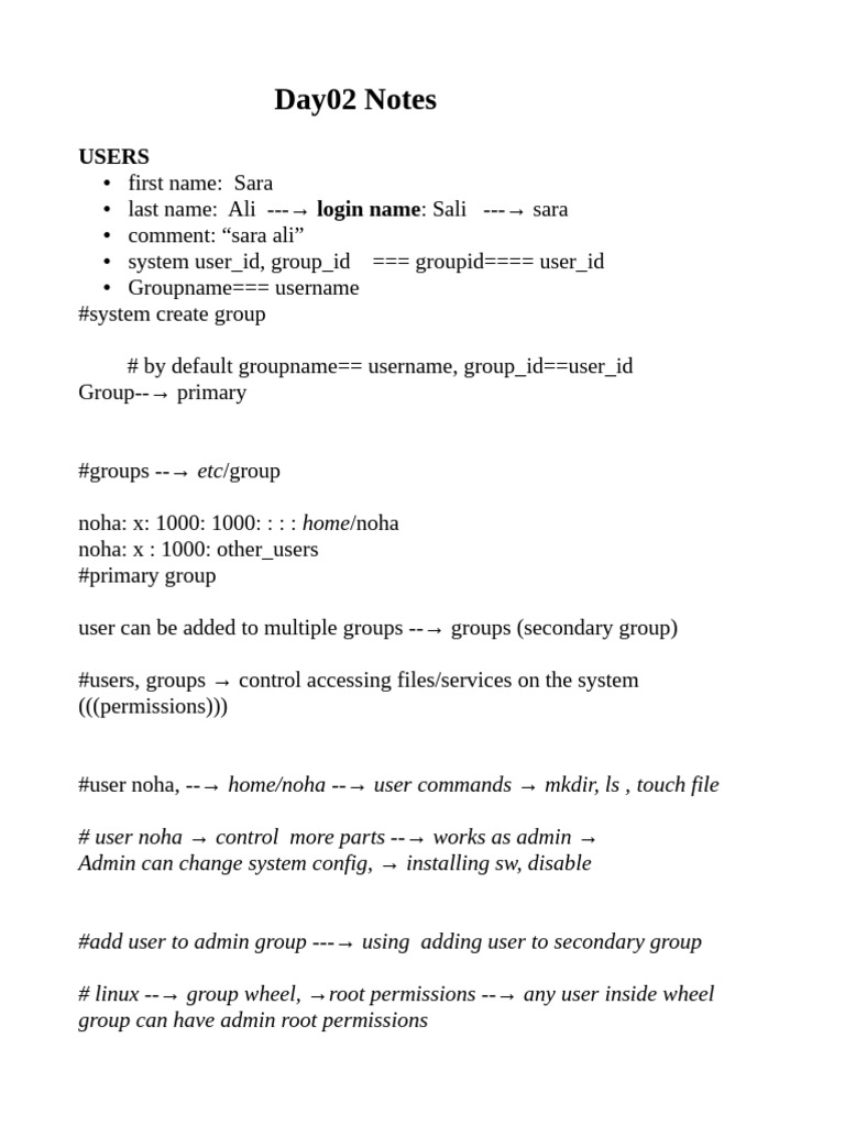 Day 02 Notes | PDF | Computer File | Sudo