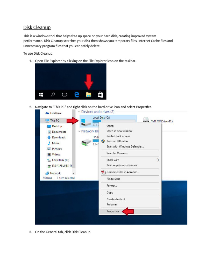 Disk Cleanup | PDF