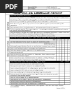 Operations and Maintenance Checklist