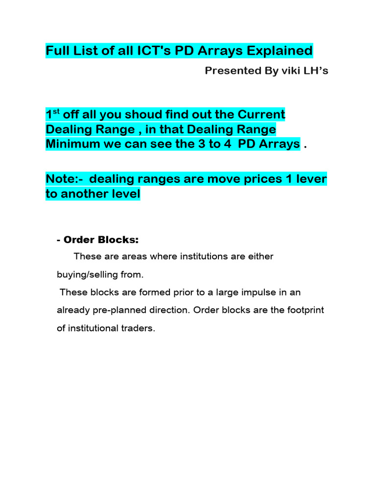 Full List of All ICT PD Arrays 1 | PDF