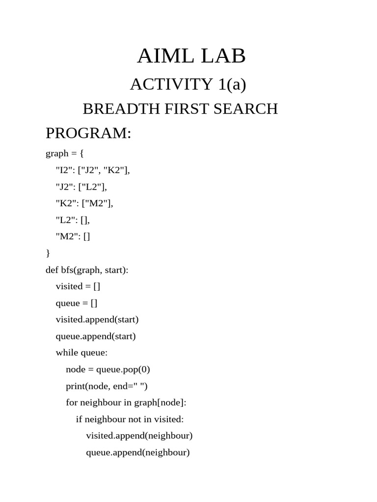 AIML LAB ACTIVITY 1a,1b [ 911124149023] | PDF