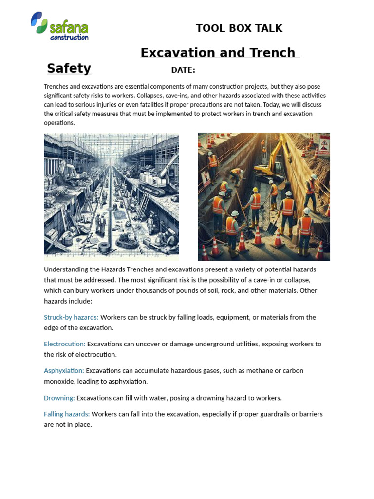Excavation and Trenching TBT | PDF | Trench | Safety
