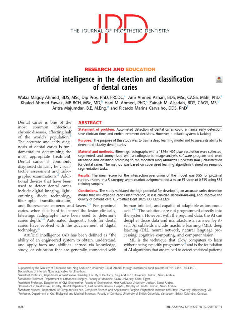 Artificial Intelligence in The Detection and Class | PDF | Machine ...
