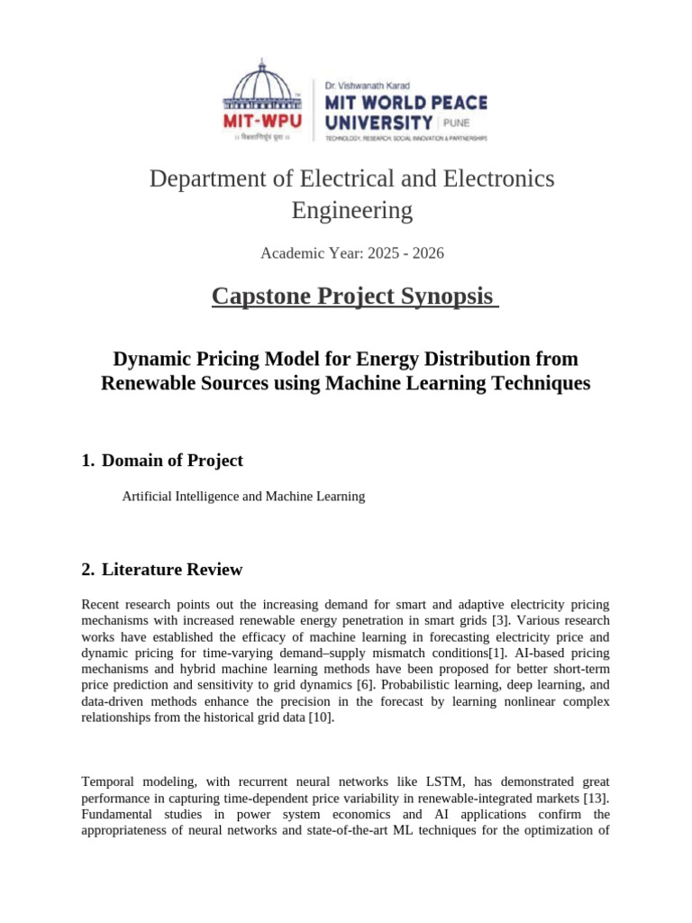 Capstone Synopsis 1 | PDF | Machine Learning | Artificial Intelligence