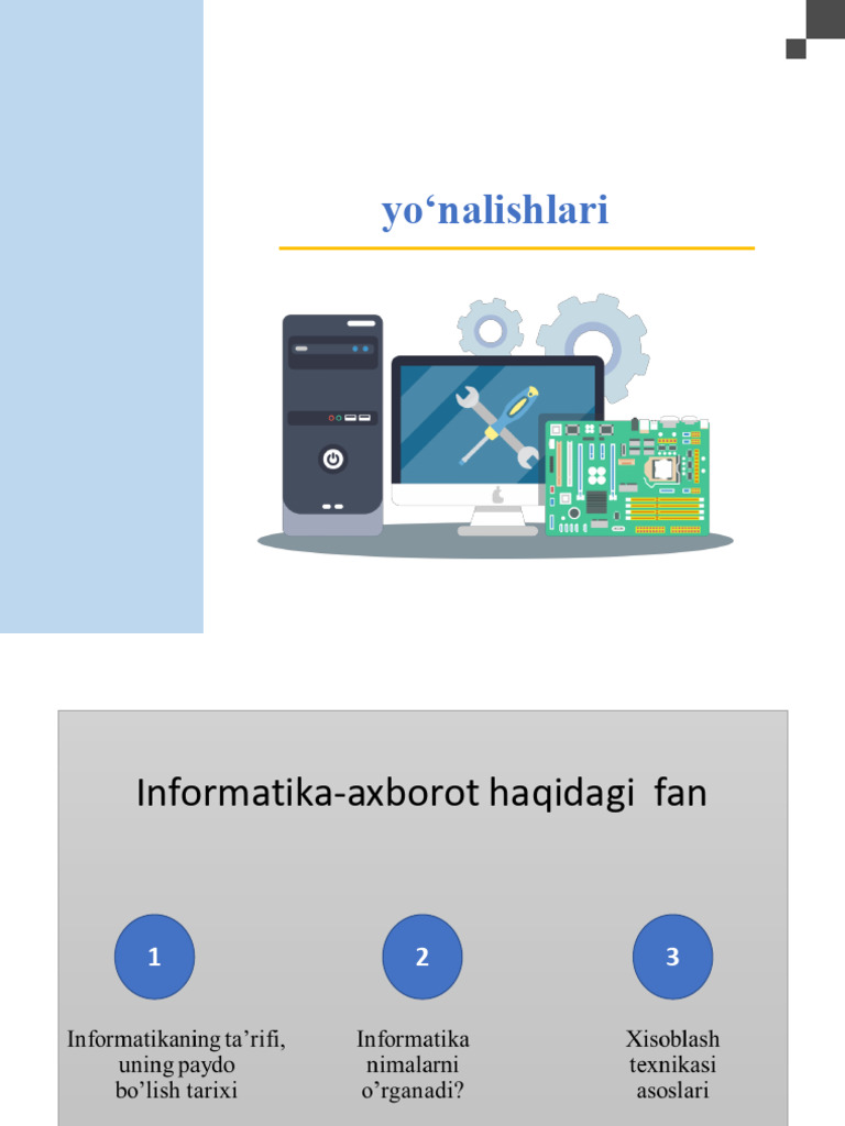 1-Ma'Ruza_Informatika Va Raqamli Texnologiyalar | PDF