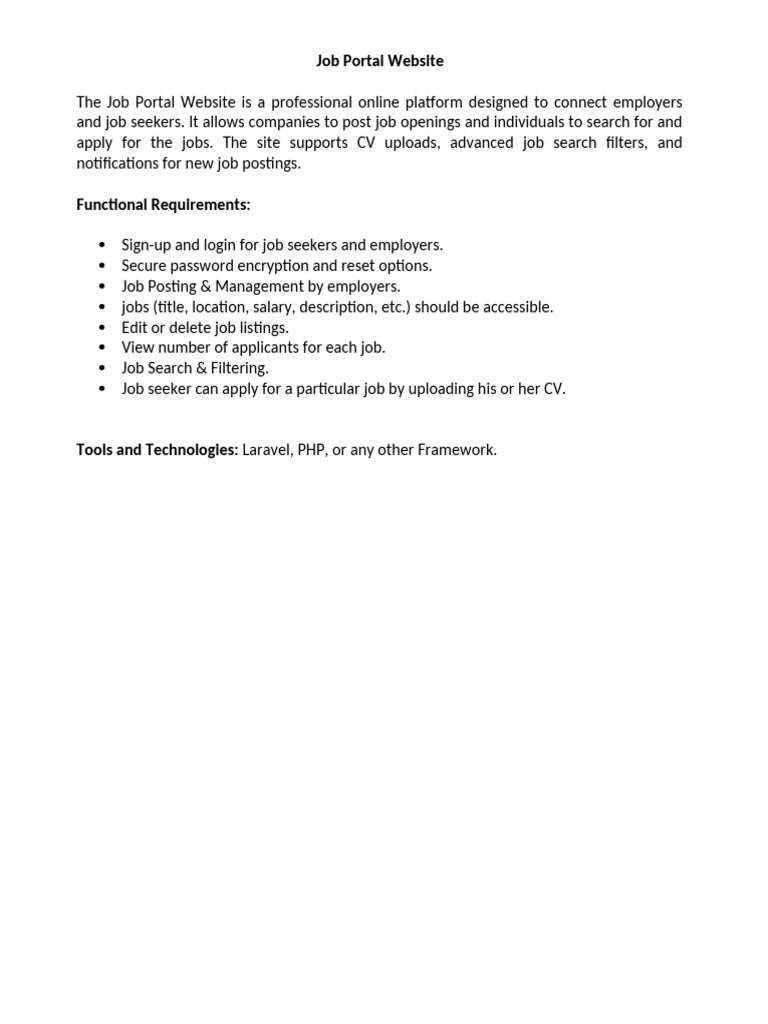 Online Job Portal | PDF