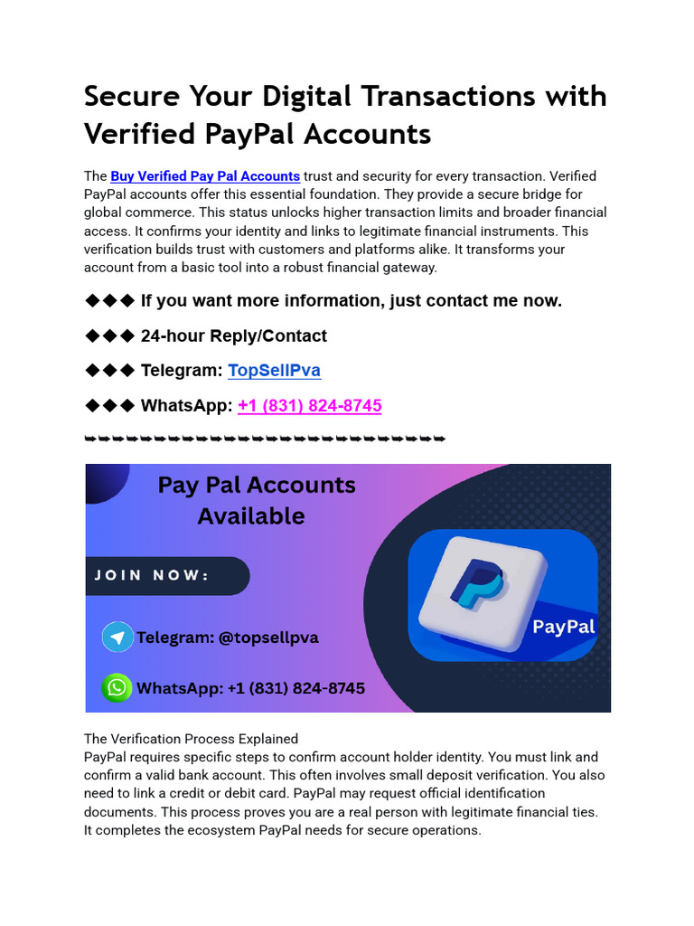How To Verify Your PayPal Account | PDF | Pay Pal | Credit Card