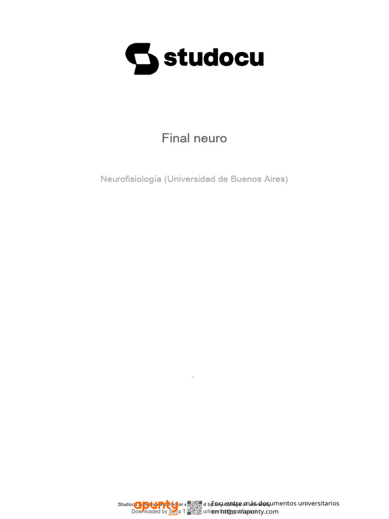 Final Neuro | PDF | Neurona | Sistema nervioso