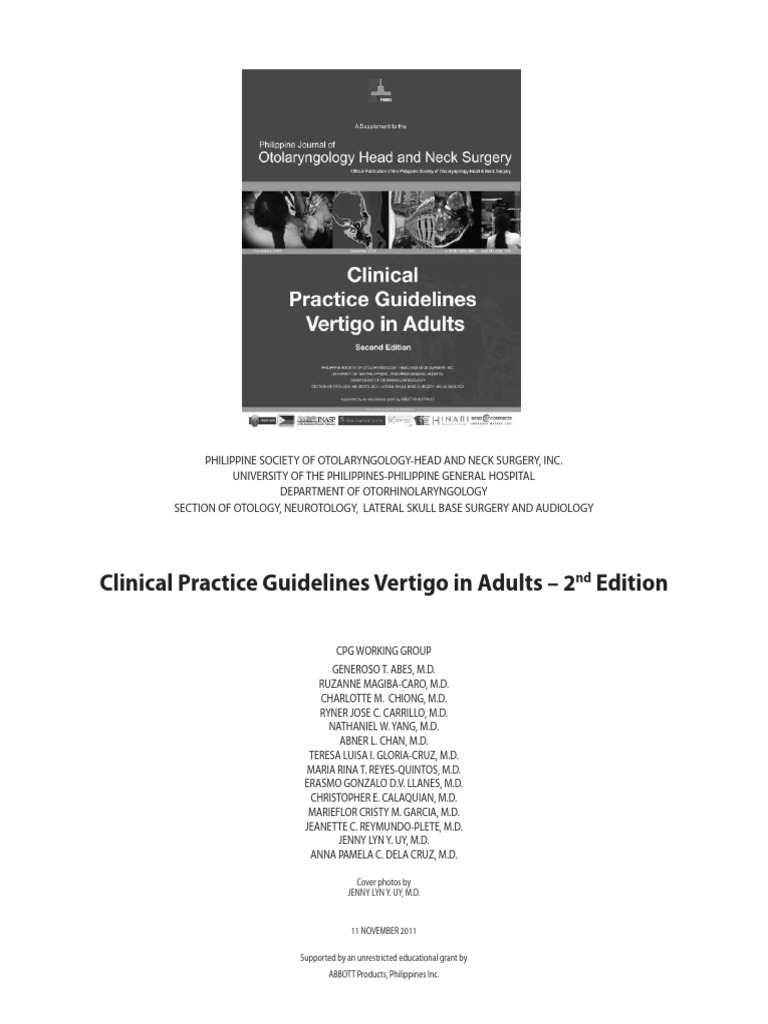 Vertigo in Adults (2014) | PDF | Vertigo | Ménière's Disease