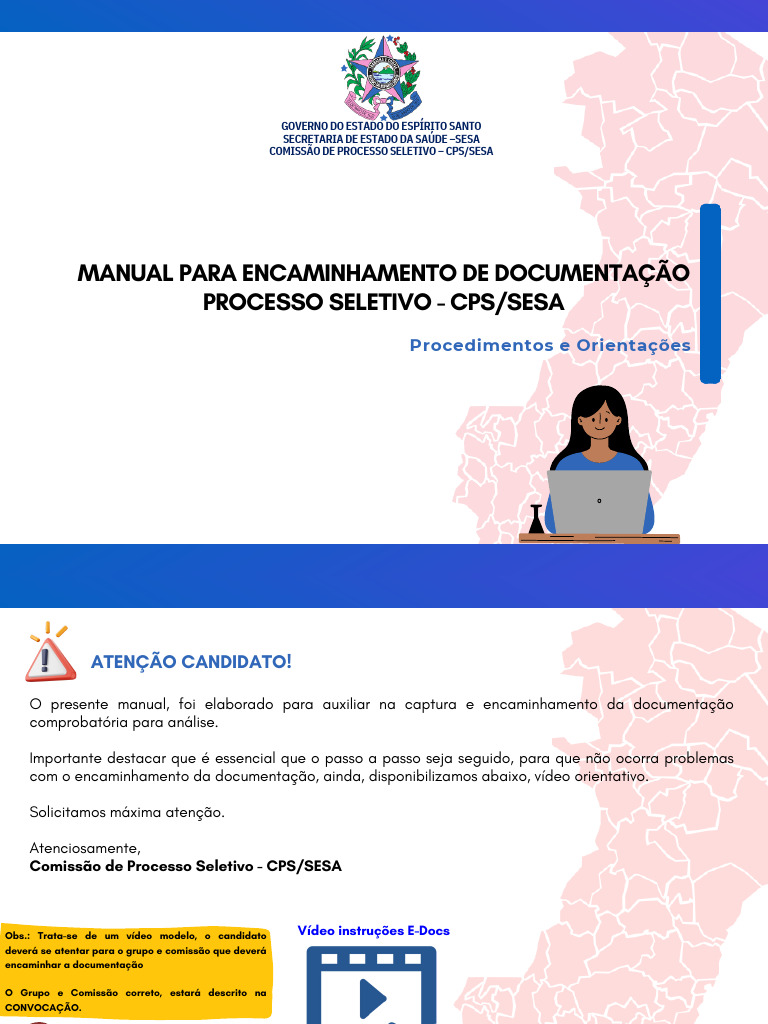 Manual para Encaminhamento de Documentação - Processo Seletivo | PDF