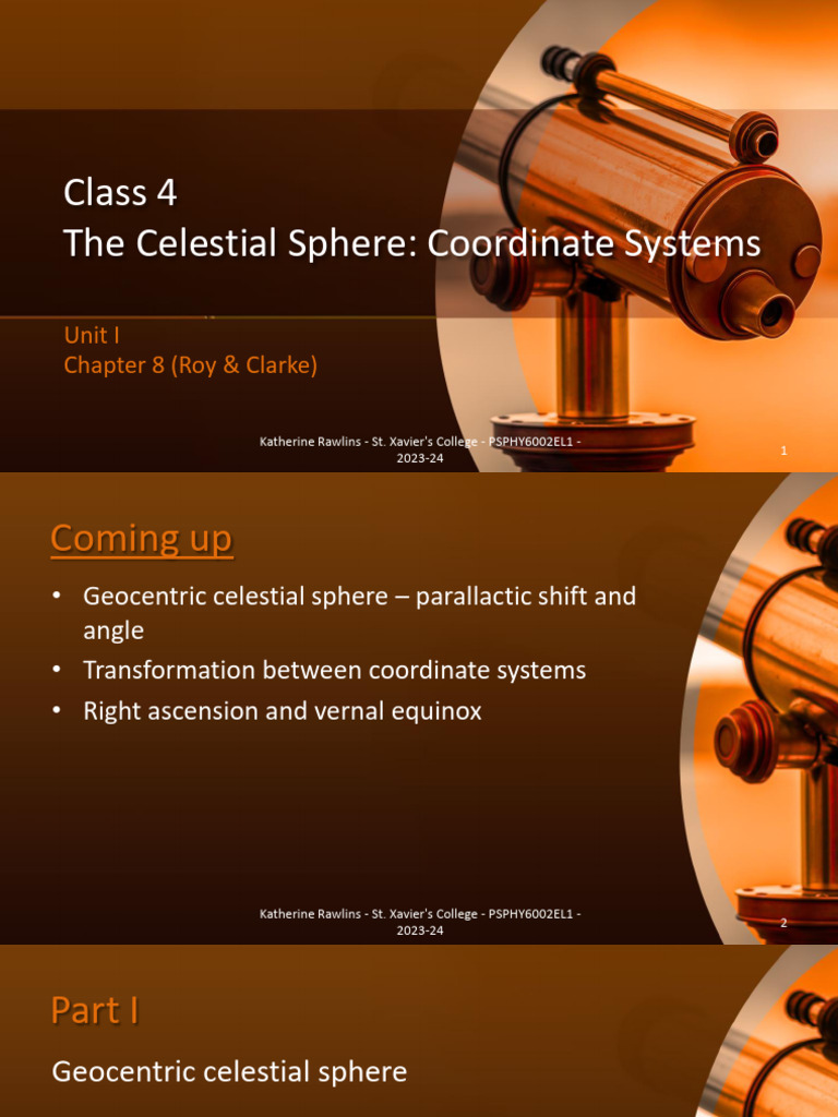 Class 4 | PDF | Geodesy | Celestial Mechanics