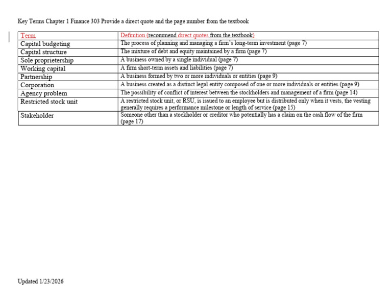 Key terms 1 | PDF