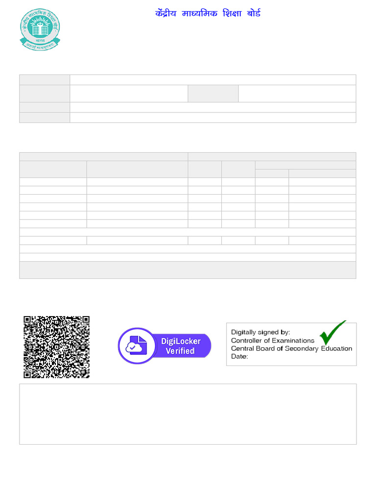 10 Th Mark Sheet | PDF | Educational Stages | Qualifications