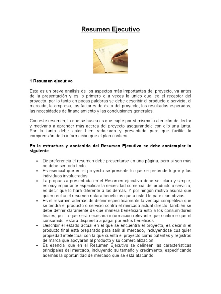 Resumen Ejecutivo