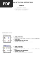 Manual Operating Instruction: Contents On Cd-Rom Acrobat Reader Screen Display How To Read Manual Data