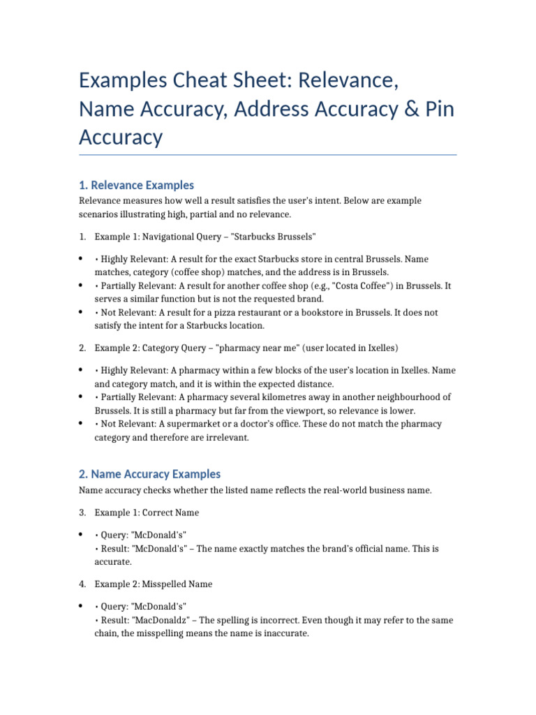 Peroptyx Examples Cheat Sheet | PDF | Accuracy And Precision
