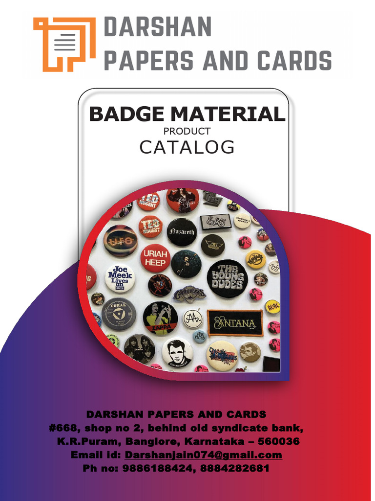 Badge Catalog (Darshan Papers and Cards) | PDF