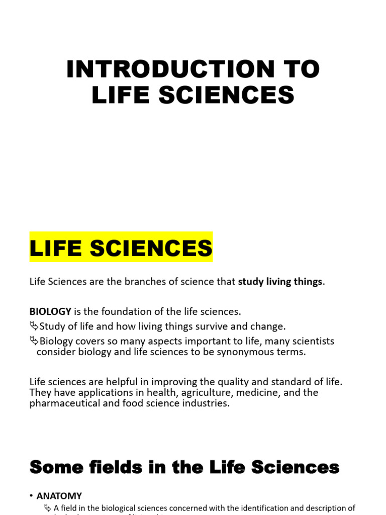 Introduction To Life Sciences Student | PDF | Nature | Biology