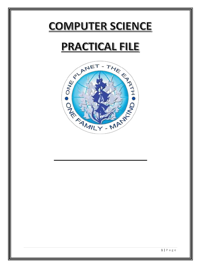 Practical File (CS) | PDF | Computer File | Databases