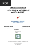 A Project Report On Relationship Marketing in Capital Market "