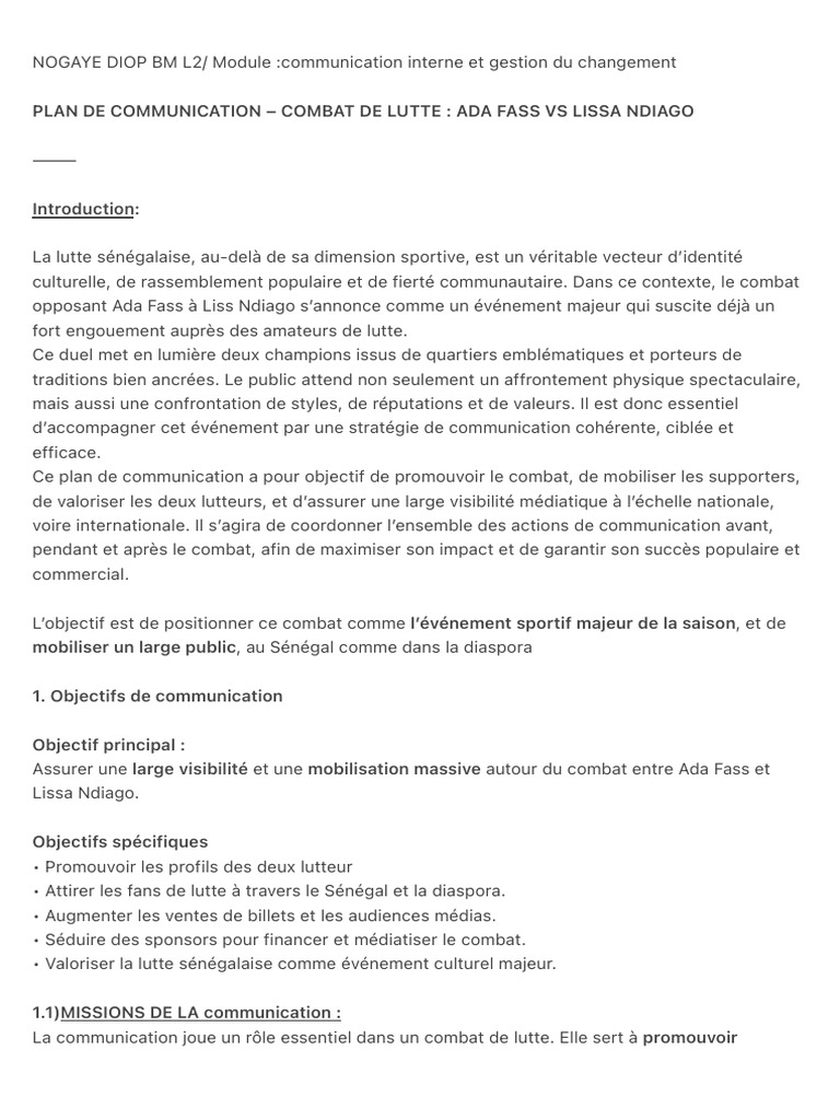 NOGAYE DIOP BM L2: Module - Communication Interne Et Gestion Du ...