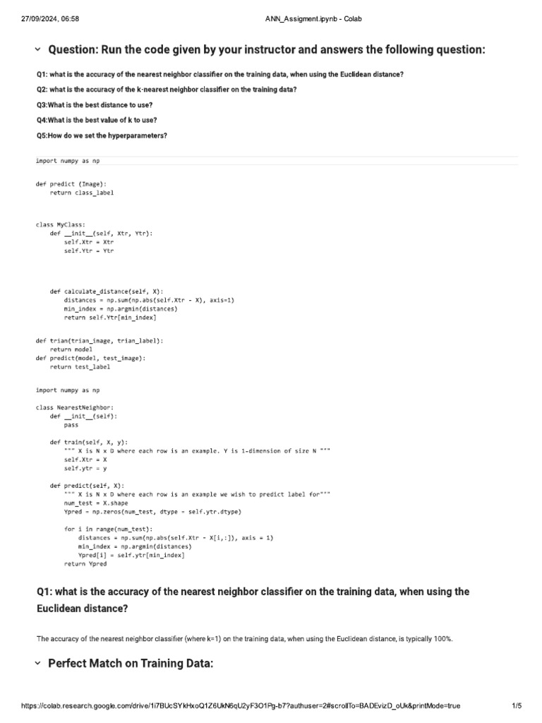 ANN Code Assigment | PDF
