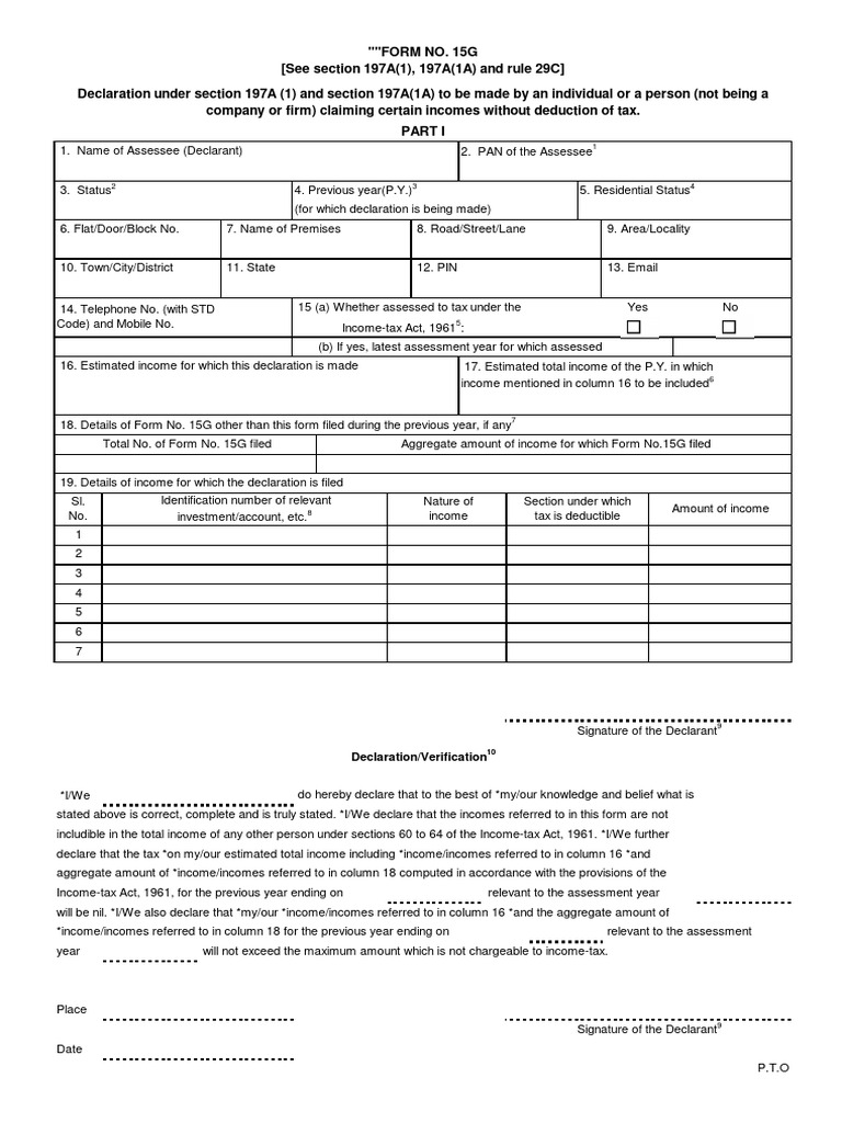 Form 15g Revised1 | PDF | Public Law | Government Finances