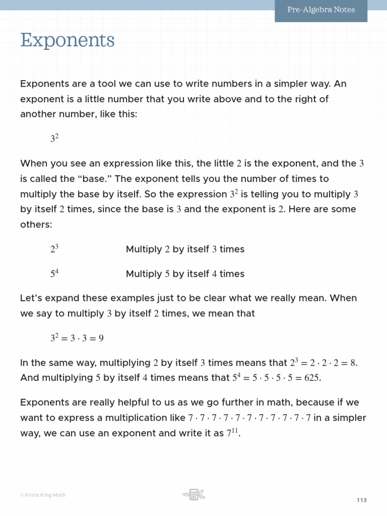 003 Exponents | PDF