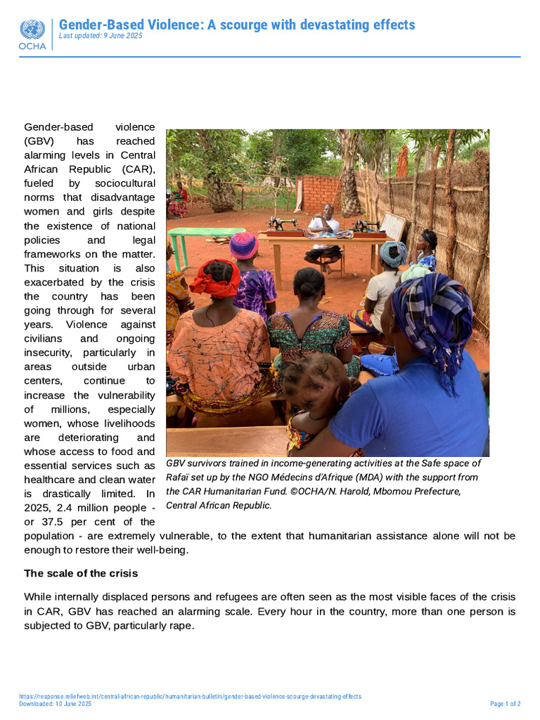 Gender Based Violence A Scourge With Devastating Effects | PDF ...