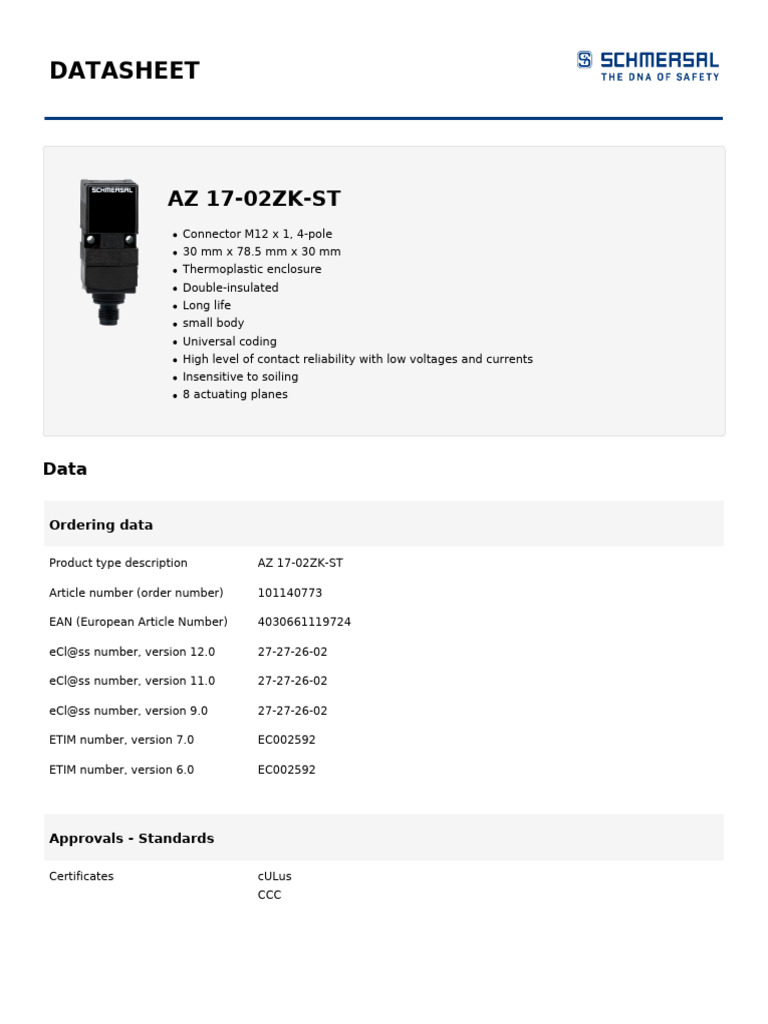 Door Sensor Az 17 02zk ST | PDF | Electrical Connector | Insulator ...