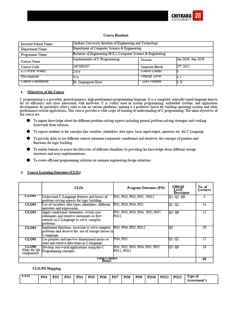 Cho C | PDF | Pointer (Computer Programming) | Software Engineering