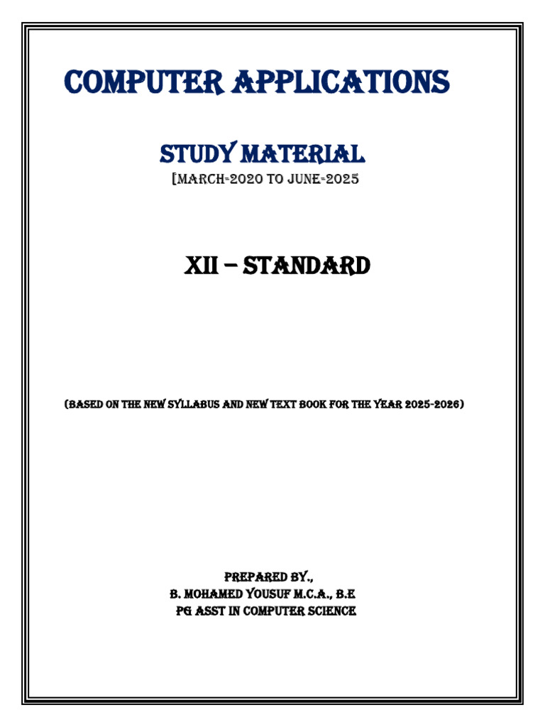 Xii CA Full Material | PDF | Relational Model | Databases