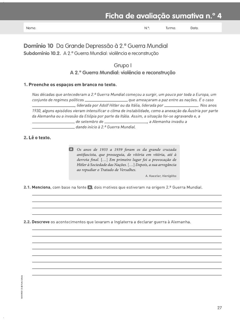 Ficha 4 e 5 | PDF