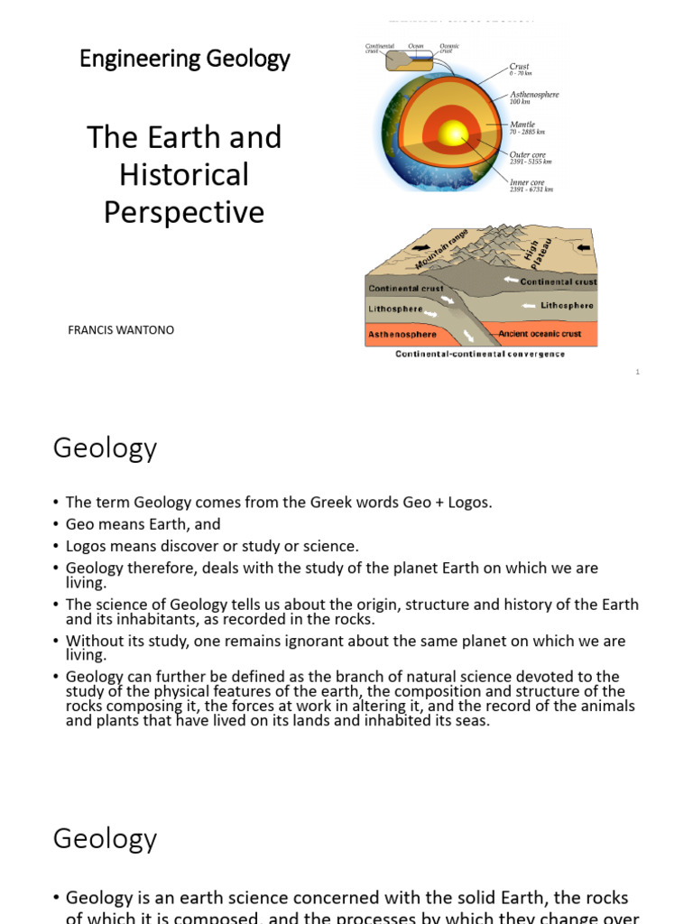 1.0 Engineering Geology_Introduction | PDF | Plate Tectonics | Planets