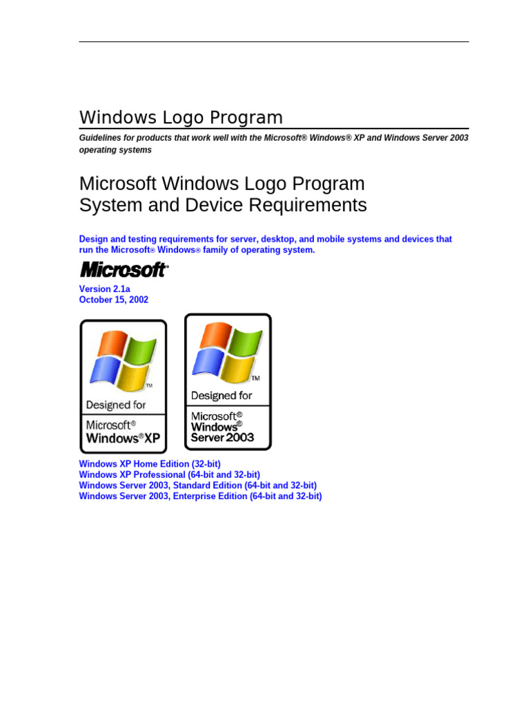 WLP2 1aprint | PDF | Microsoft Windows | Windows Xp