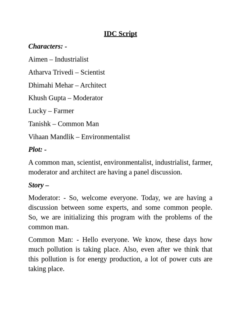 IDC Script-2 | PDF | Renewable Energy | Energy Development