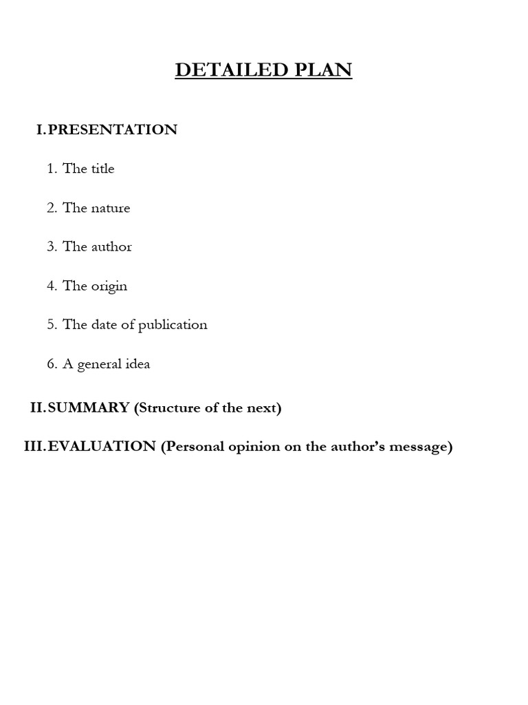 Detailed Plan | PDF
