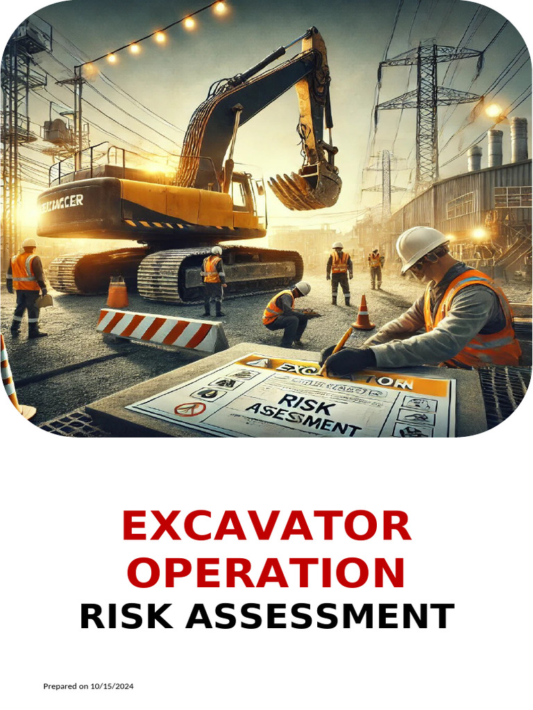Excavator Operation Risk Assessment | PDF | Risk | Personal Protective ...