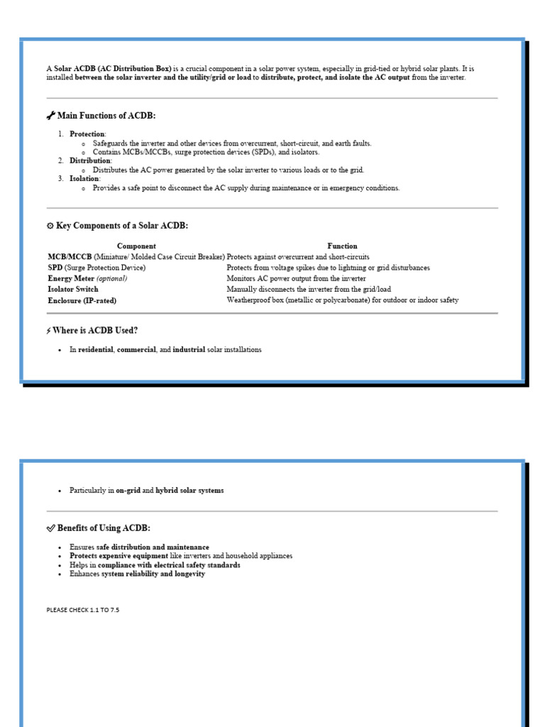 ACDB | PDF | Power Inverter | Electrical Grid