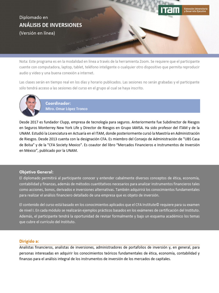 Analisis de Inversiones en Linea | PDF | Estado financiero | Inversiones