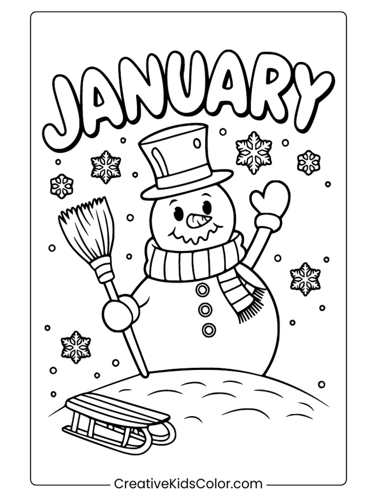January Coloring Pages For Kids | PDF
