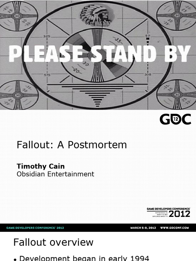 Fallout Postmortem GDC2012 | PDF