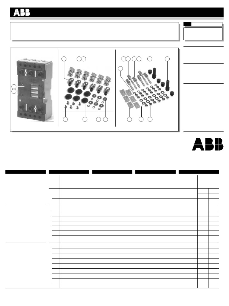 Abb Sace Isomax S Kit | PDF