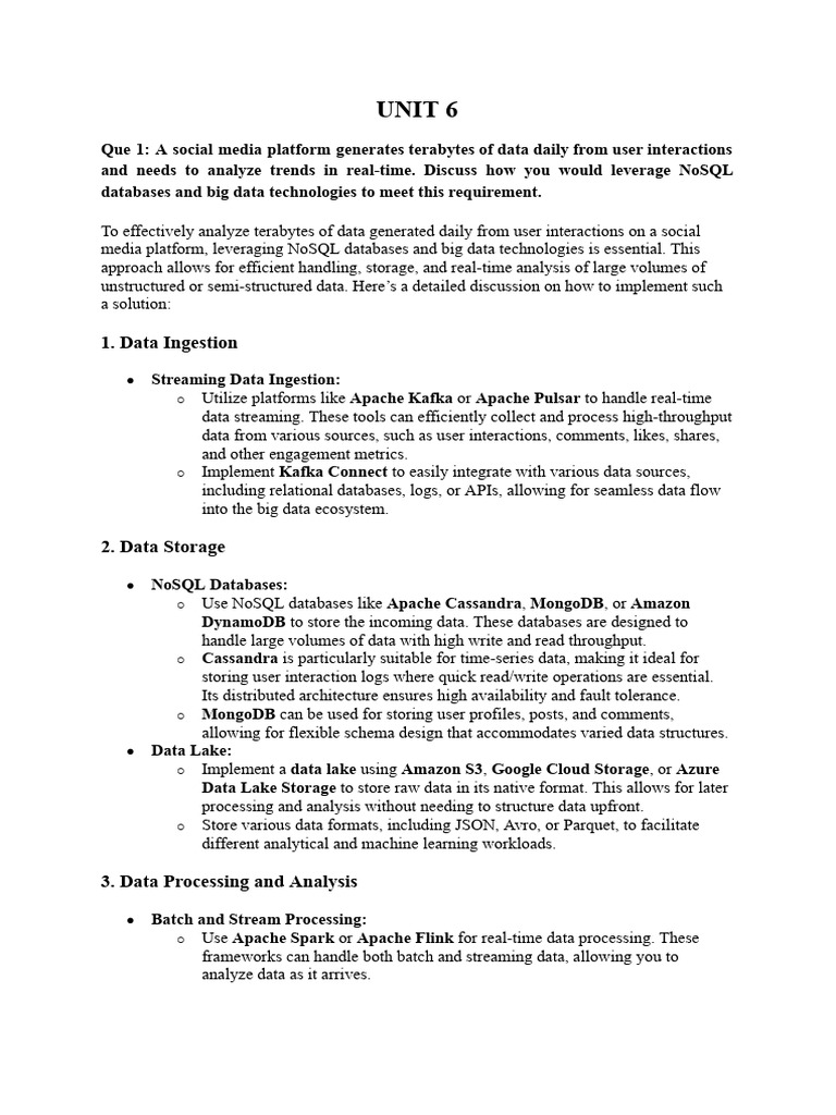 Unit 6 | PDF | Databases | No Sql