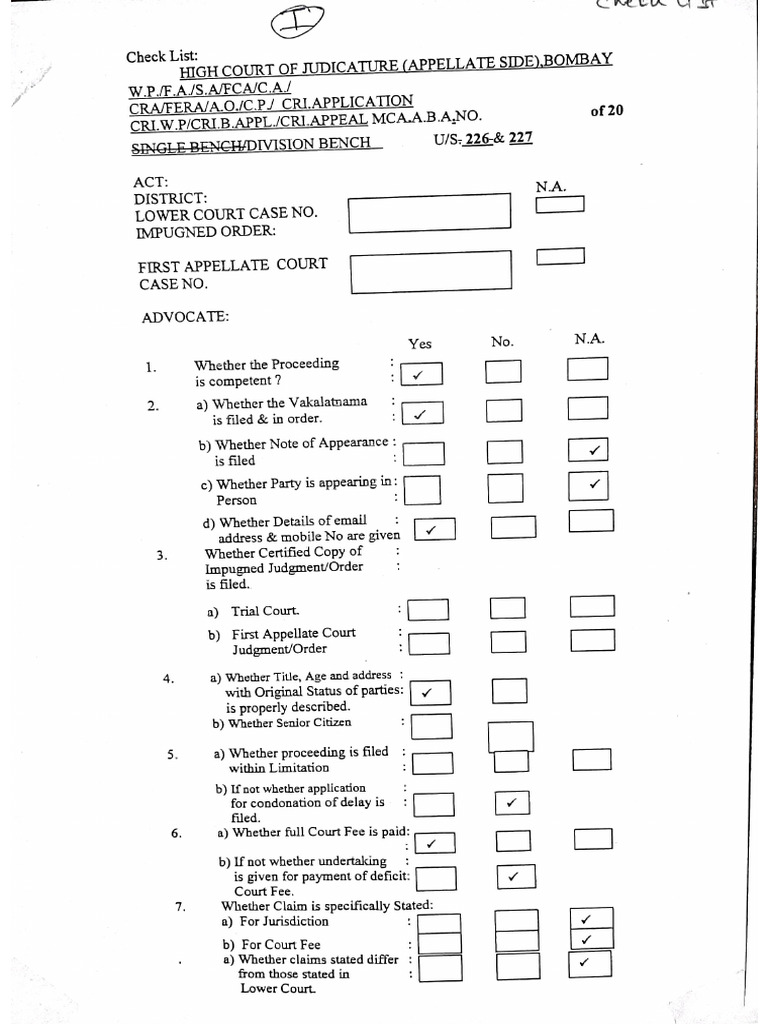 Check List | PDF