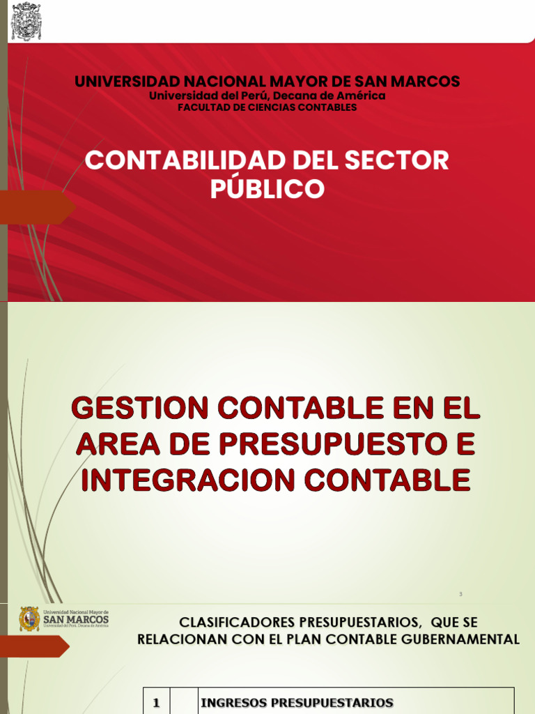 Stion Contable en El Area de Presupuesto e Integracion Contable | PDF