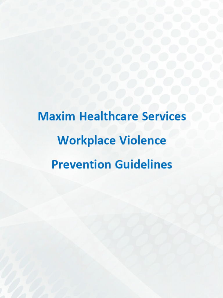 Workplace Violence Prevention (WVPP) | PDF | Occupational Safety And ...