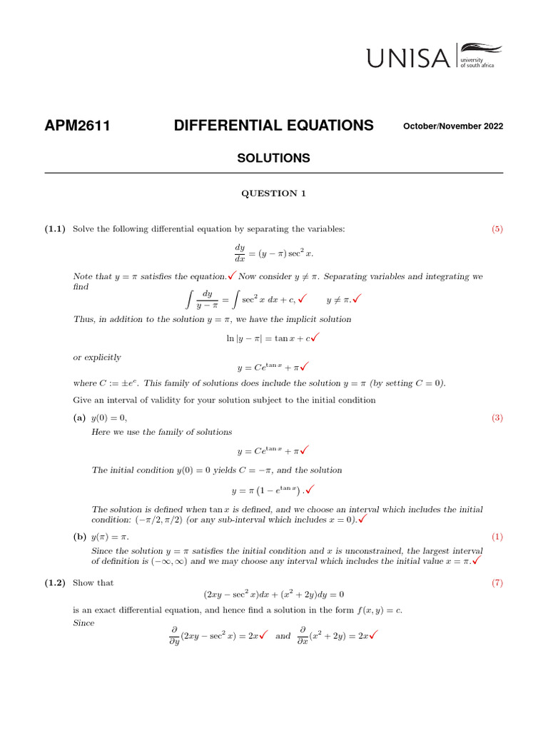 Oct Nov2022 Exam Solutions | PDF | Differential Calculus | Mathematical ...